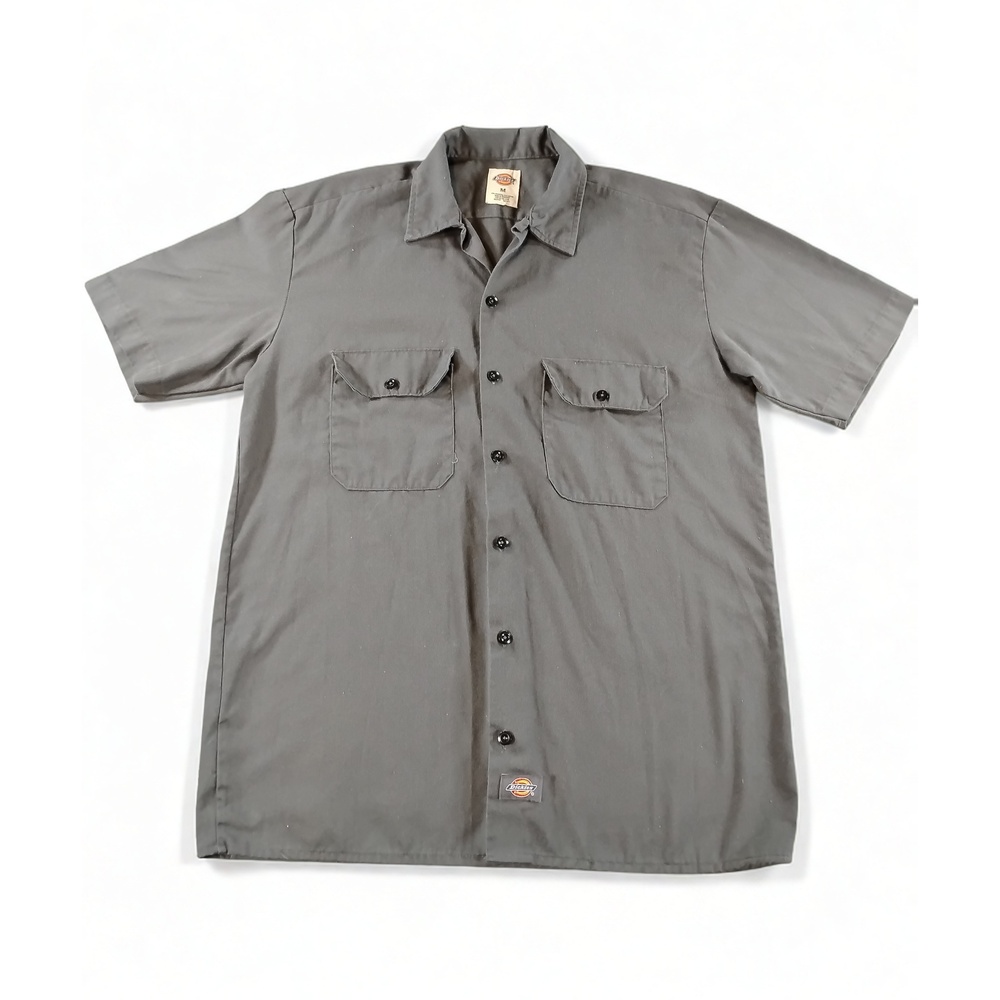 Dickies Mens Medium 1574 Original Fit Short Sleeve Work Shirt Utility Button Up